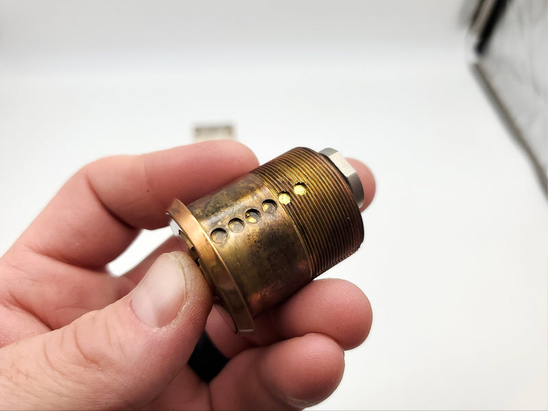 Schlage Mortise Lock Cylinder 20-001 E Keyway Satin Bronze 612 1-3/8" Length NOS