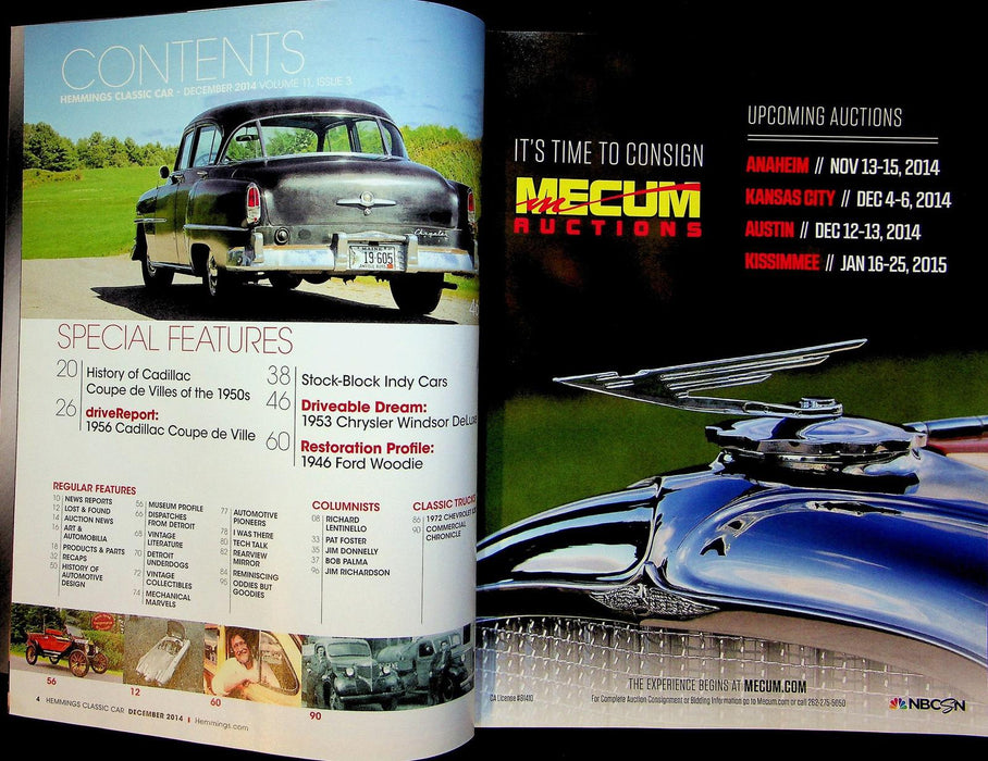 Hemmings Classic Car Magazine December 2014 Vol 11 No 3 Coupe De Ville 1950s