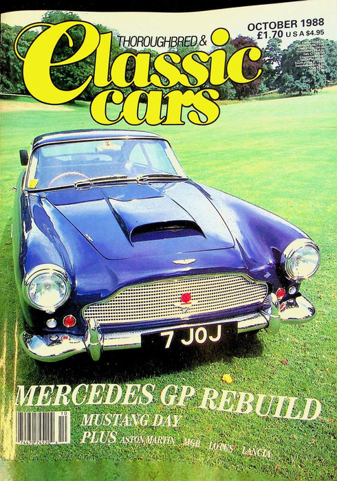 Thoroughbred & Classic Cars Magazine October 1988 Vol 16 No 1 MercedesGP Rebuild