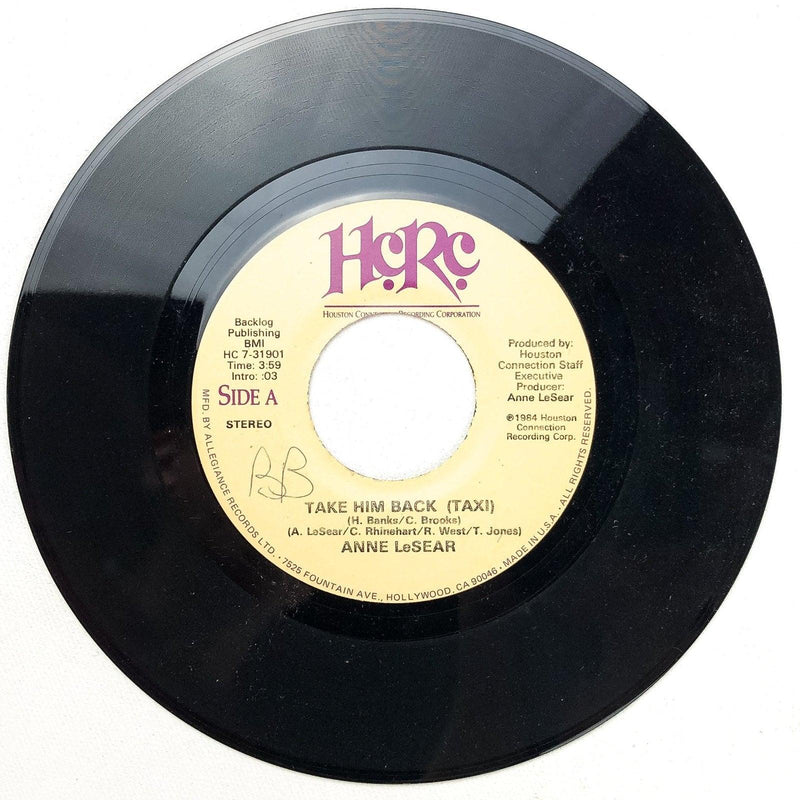 Anne LeSear 45 RPM 7" Single Take Him Back Taxi Part 1 & 2 HERE HC 7-31901 3