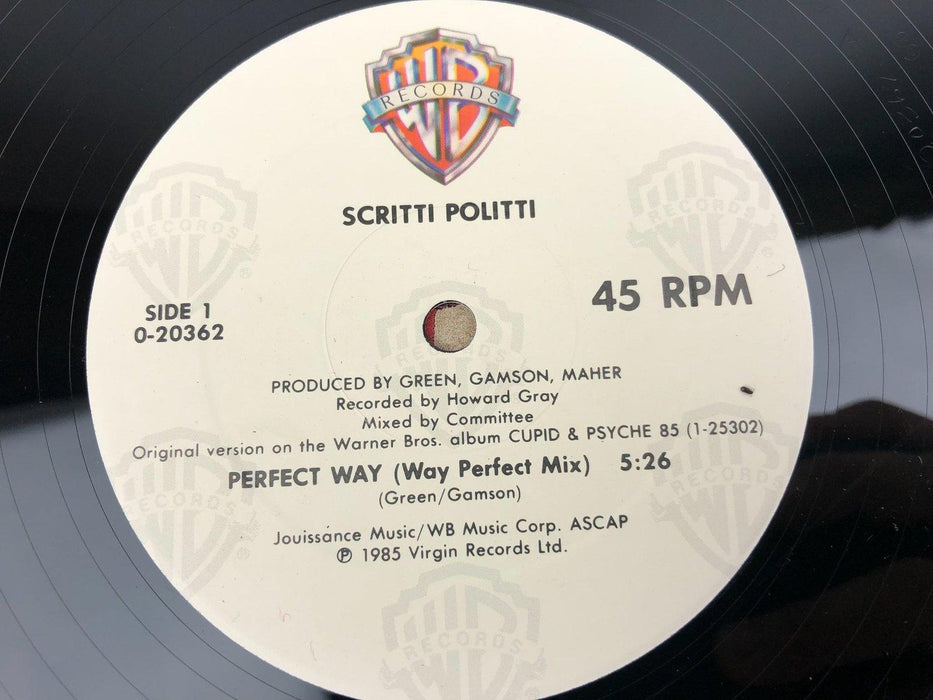 Scritti Politti Single 45 RPM 12" Record Perfect Way & Remix Virgin Records 1985 6