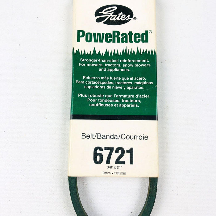 Gates Powerated 6721 3/8 x 21 Lawn Mower V Belt New Old Stock NOS