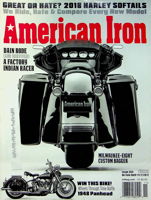 American Iron Motorcycle Magazine Nov # 355 2017 Dain Rode Factory Indian Racer