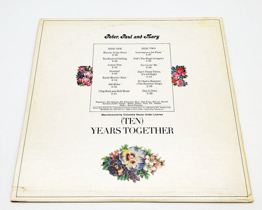 The Best Of Peter Paul & Mary 10 Years Together 33 LP Record Warner Bros. 1970 2