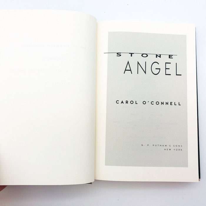 Stone Angel Hardcover Carol O'Connell 1997 Policewomen New York 1st Edition 7