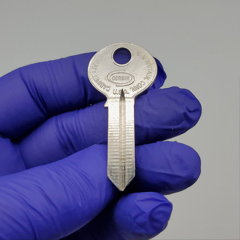 5x Corbin 4193CWL Key Blanks Nickel Plated Brass Discontinued USA Made NOS