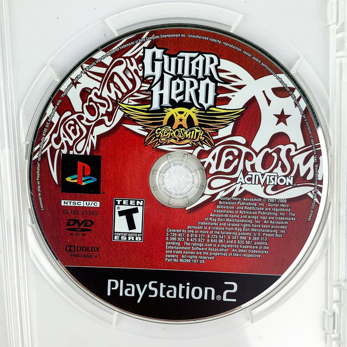 Guitar Hero: Aerosmith (Sony PlayStation 2, 2008) Disc & Manual