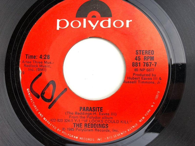 The Reddings 45 RPM Record Single 7" Where Did Our Love Go / Parasite 1985 1
