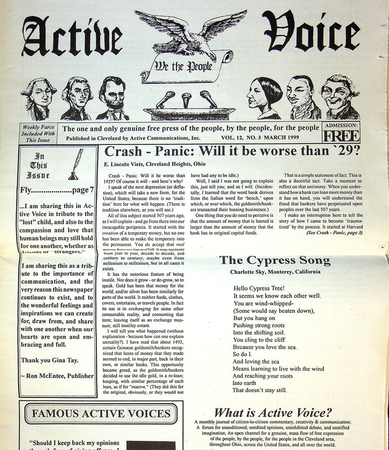 The Weekly Farce 1999 Vol 12 No. 3 Satirical Cleveland Newspaper