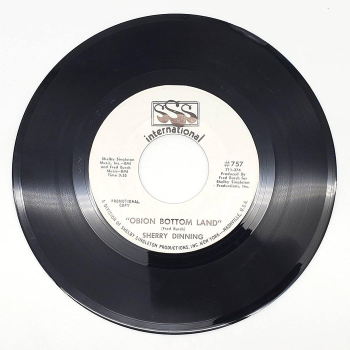 Sherry Dinning Obion Bottom Land 45 RPM Single Record 1968 PROMO 757 2