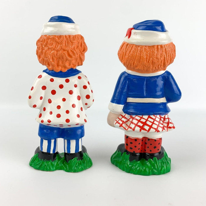 Vintage 1975 Duncan Ceramic Raggedy Ann & Andy Figures 7 inch 4