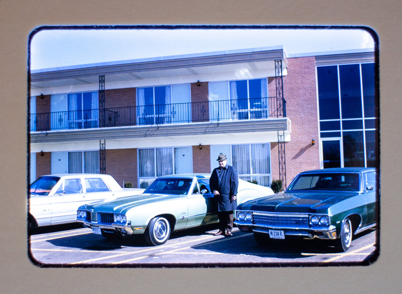 Vintage 35mm Photo Transparency Slides - Man with Fedora 1970 & 1980 | Lot of 2