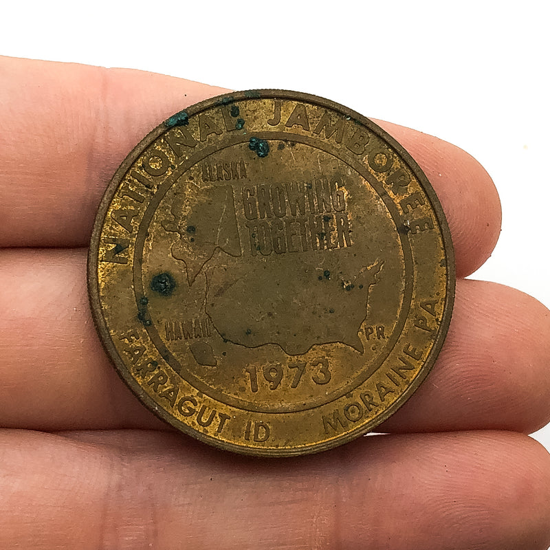 Boy Scouts of America Jamboree Coin National 1973 Moraine PA Copper 4