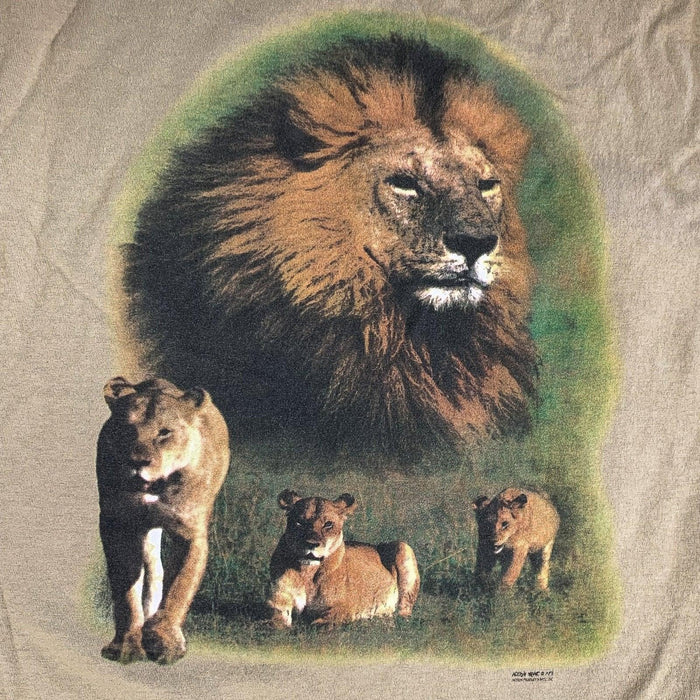 Vintage Zoo Tshirt The Wilds Ohio African Lion Tan Animal SZ XL Softee Tee Jays 5