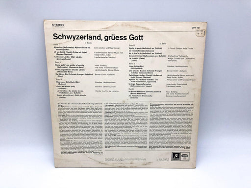 Schwyzerland, Gruess Gott Record 33 RPM LP ZPX 102 Columbia 2
