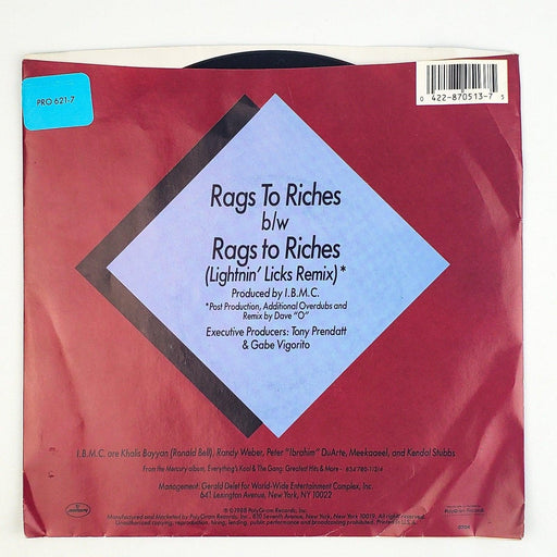 Kool & The Gang Rags To Riches 45 RPM Single Record Mercury 1988 PROMO 2