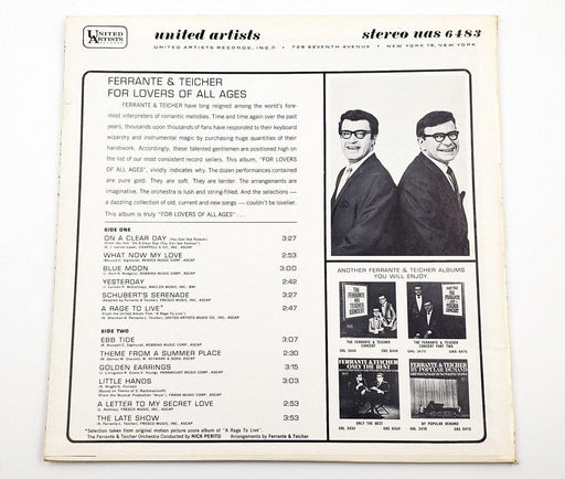 Ferrante & Teicher For Lovers Of All Ages 33 RPM LP Record United Artists 1966 2