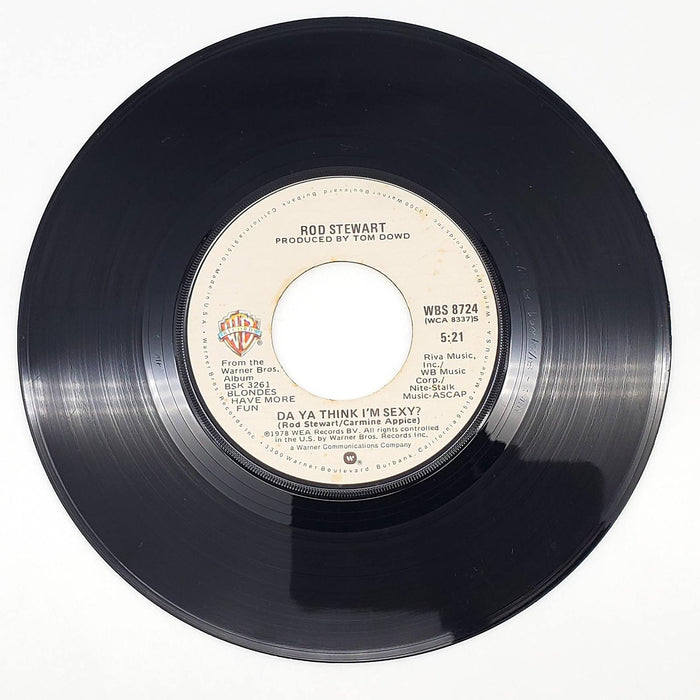 Rod Stewart Da Ya Think I'm Sexy? 45 RPM Single Record Warner Bros 1978 WBS 8724 1