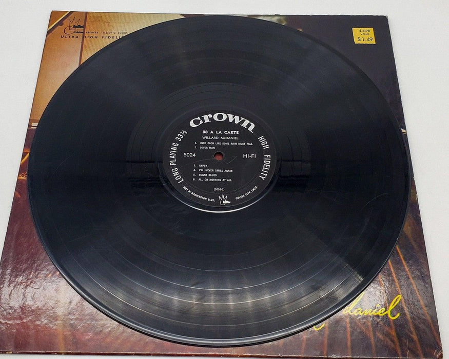 Willard McDaniel 88' A La Carte 33 RPM LP Record Crown Records 1958 CLP 5024 7