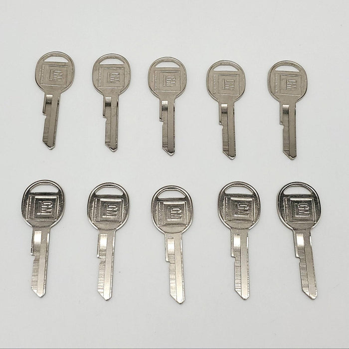 10x Ilco B51G Key Blanks D Keyway Nickel Plated for General Motors Lookalike NOS