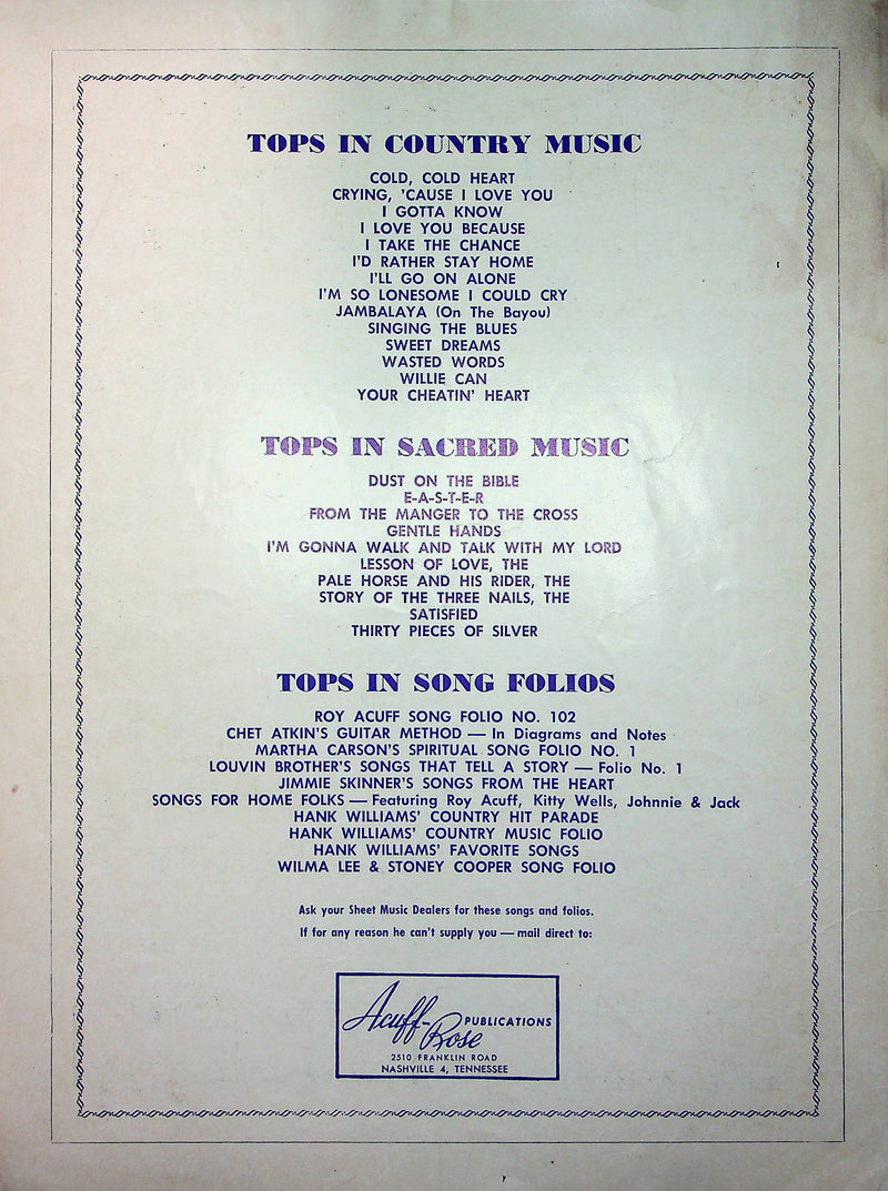 Guy Mitchell Sheet Music Singing The Blues 1954 M Endsley Heartbreak Love Song 3