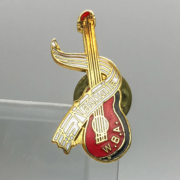 Womens Bowling Asssociation Lapel Pin WBA Nashville Tennessee Guitar Music Notes