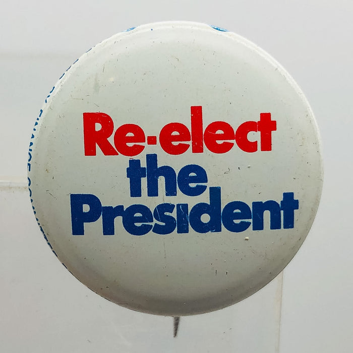 Vintage Re Elect President Nixon Button 1" Pinback Finance Committee Union 1