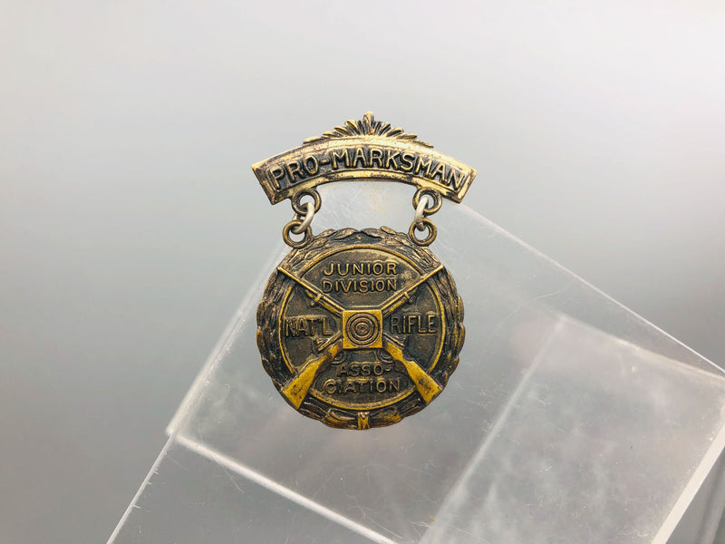 Vintage Pin NRA Pro Marksman National Rifle Association Junior Division Award 5