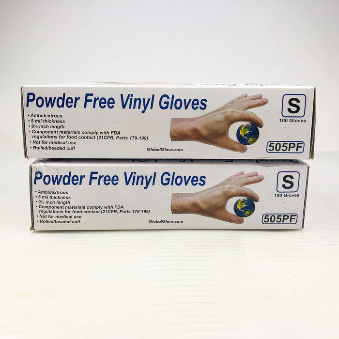 Vinyl Disposable Gloves Small Clear Food Safe Powder Latex Free 200-Pk 5 Mil FDA 5