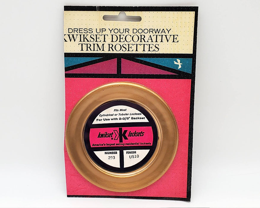 Kwikset Decorative Escutcheon Rosette No. 293 Satin Bronze Plated US-10 Finish 1