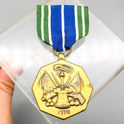 US Army Achievement Medal Pin Vintage LIGI This We'll Defend 1775 Blue Green 1