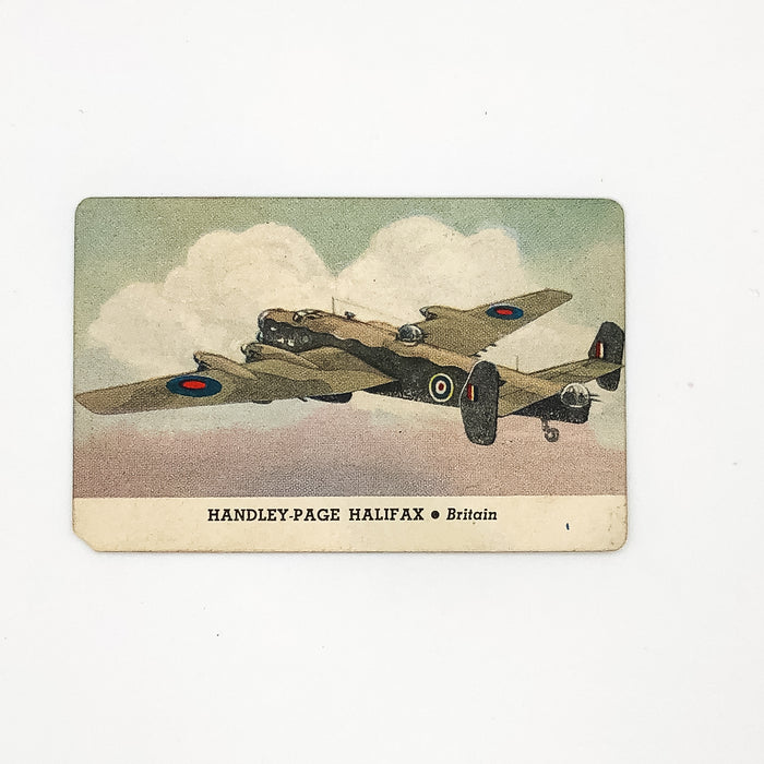 Card-O Chewing Gum Airplane Cards Handley-Page Halifax Series D Britain WW2 3