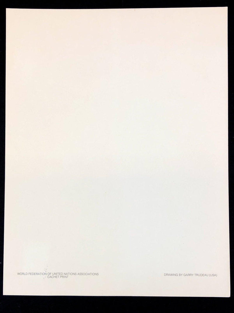 1979 Garry Trudeau United Nations Hand Signed Numbered Lithograph Print WFUNA 2