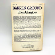 Barren Ground Paperback Ellen Glasgow 1985 Rural South Virginia 1st Edition 2