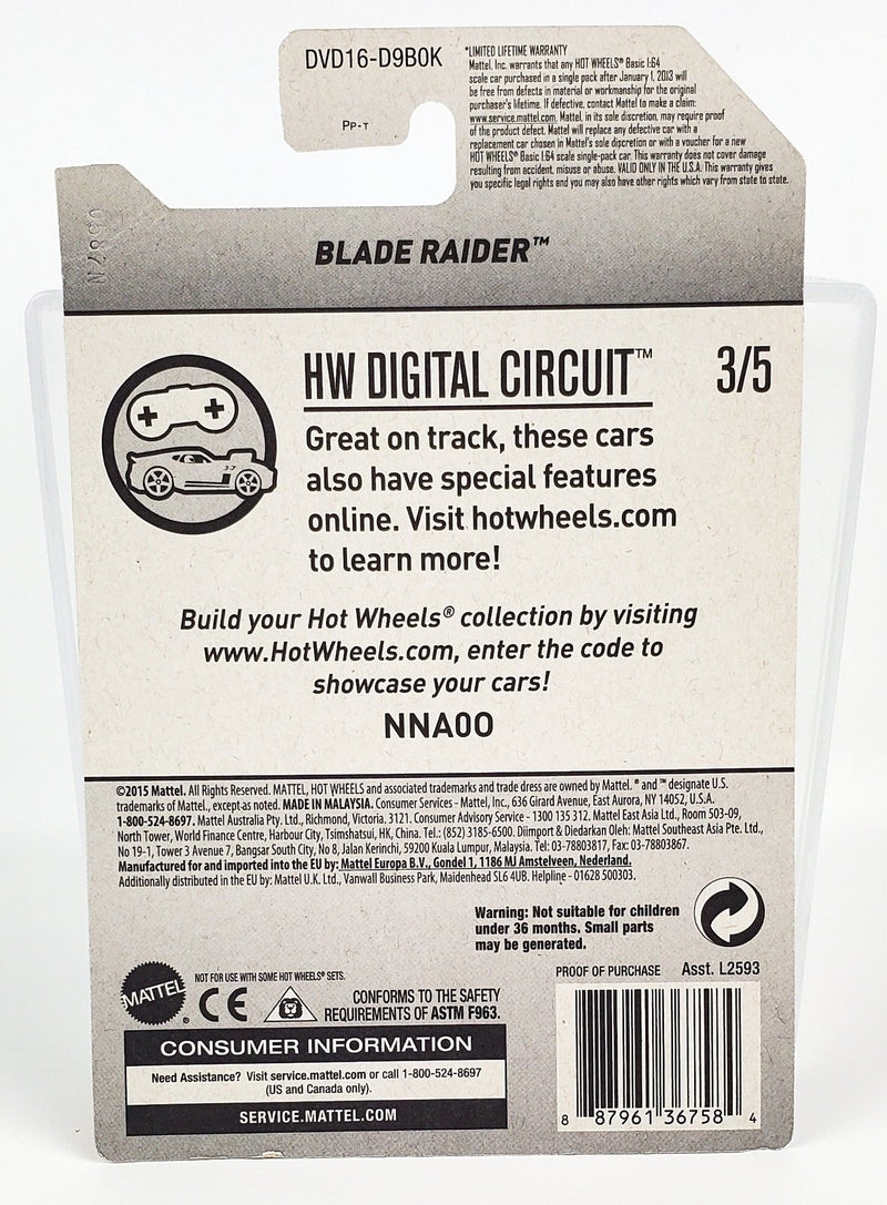 Hot Wheels 2017 Green Blade Raider Digital Circuit 3/5 DVD16 2