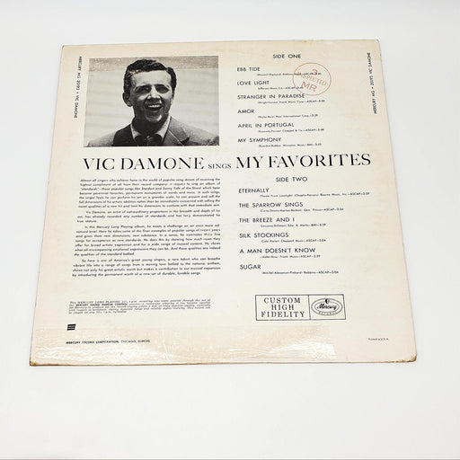 Vic Damone Favorites LP Record Mercury 1957 MG 20193 2
