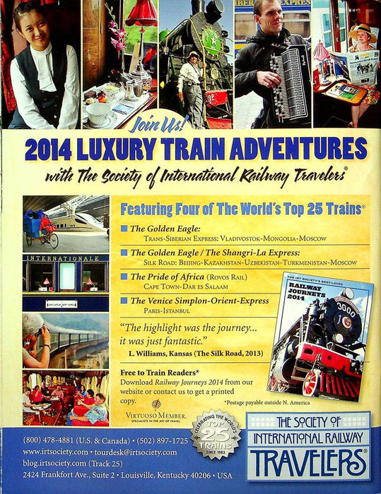 Trains Railroading Magazine January 2014 Vol 74 No 1 Steamliner Lives, How Long?