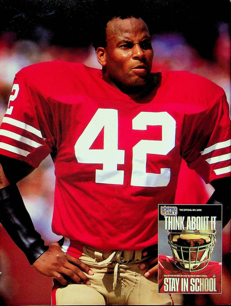 Beckett Football Magazine April 1991 # 13 Raghib Rocket Ismail Ronnie Lott CLEAN 3