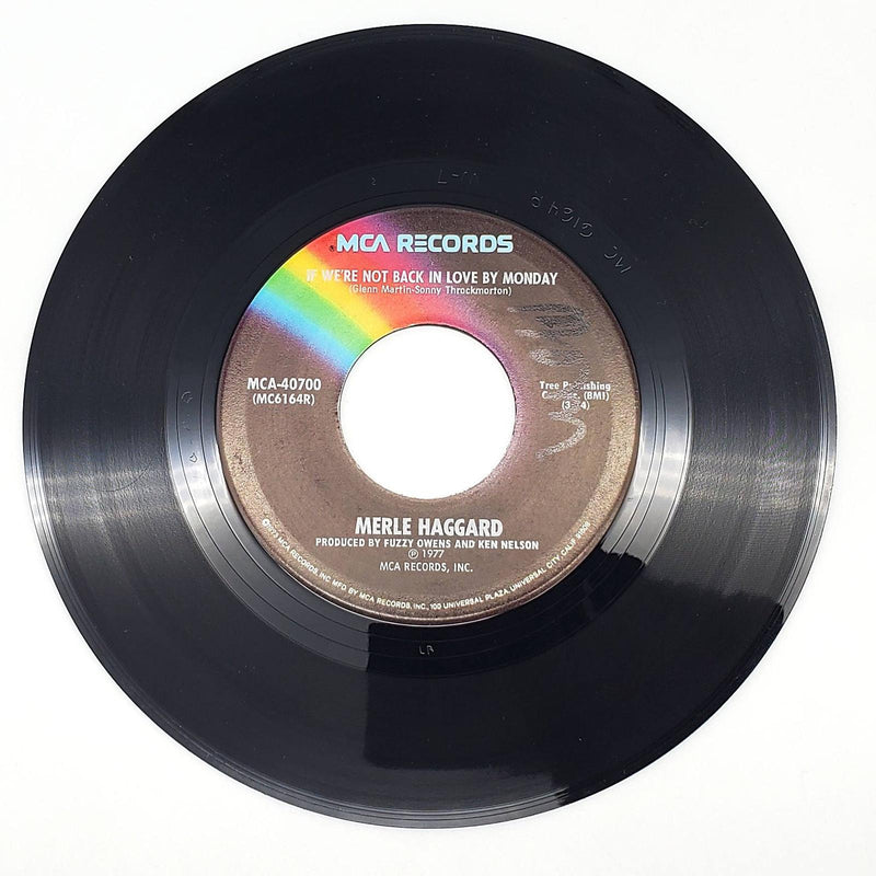 Merle Haggard If We're Not Back In Love By Monday 45 RPM Single Record MCA 1977 1