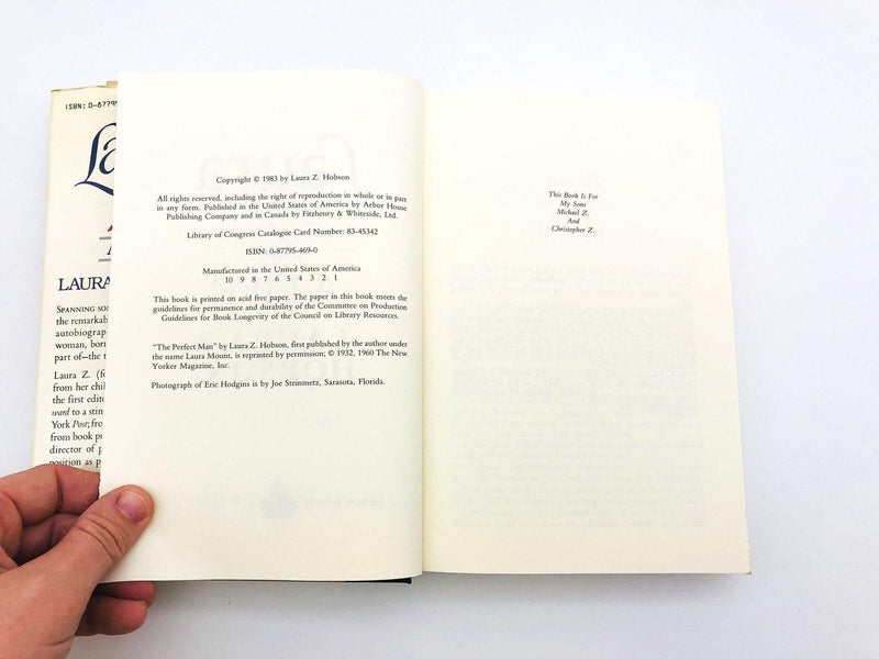 Laura Z A Life Hardcover Laura Z Hobson 1983 Jewish Author Promotion Writer Cpy2 8