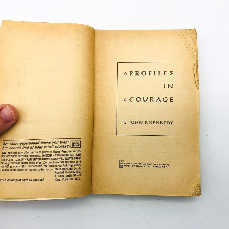Profiles In Courage Paperback President John F. Kennedy 1963 JFK Autobiography 8