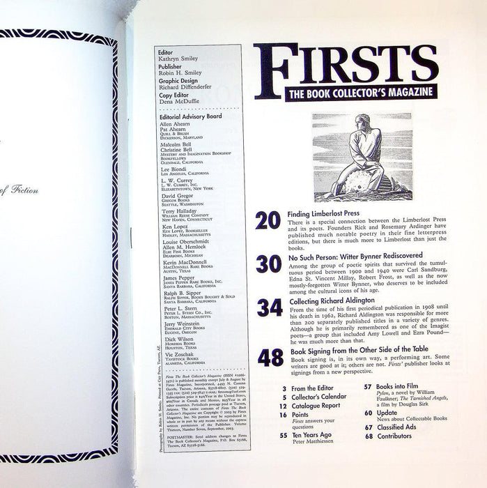 Firsts Magazine September 2003 Vol 13 No 7 Richard Aldington