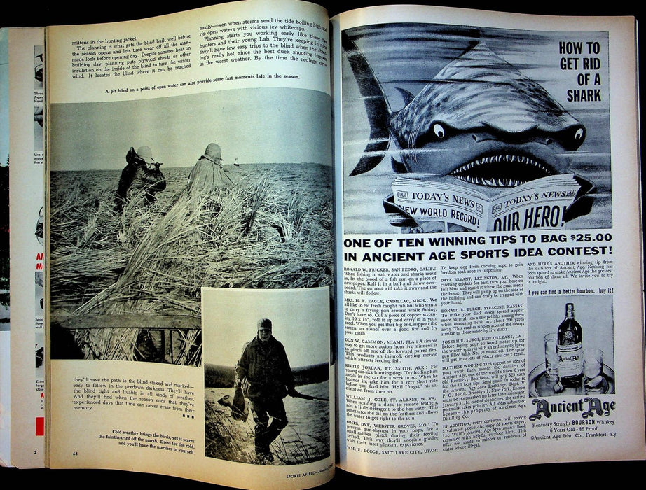 Sports Afield Magazine January 1957 Lord of Mountains Killer Bear Sea Horse Boat 5