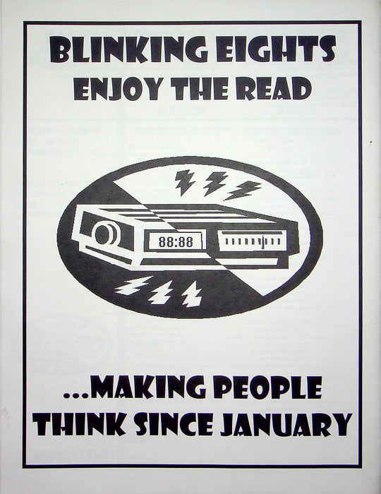 Blinking Eights Magazine Zine March-April 2003 Buffalo NY Writing Local Authors