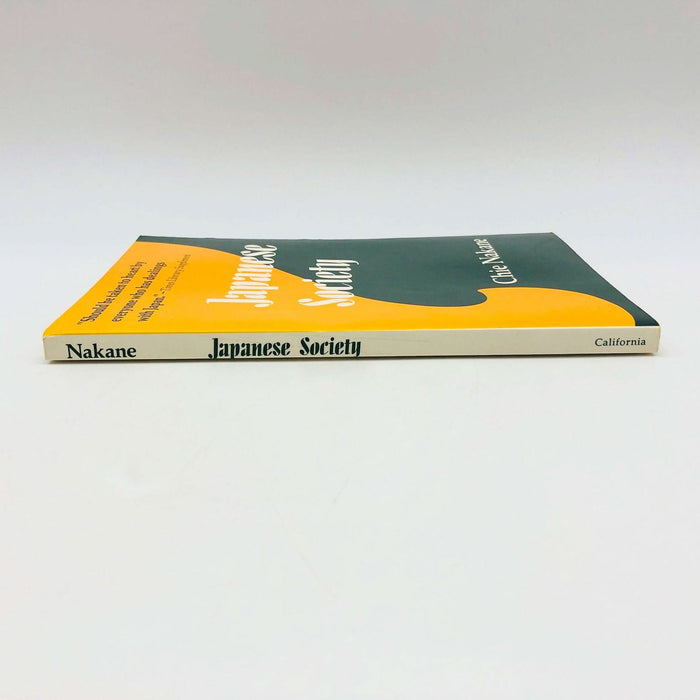 Japanese Society Paperback Chie Nakane 1972 1st Edition Cultural Studies Customs 3