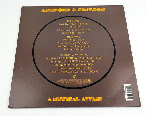 Ashford & Simpson A Musical Affair 33 RPM LP Record Warner Bros 1980 2