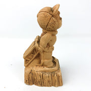 Paula Figurine Little Boy Holding Sleed Grandpa I Wuv You W:665 Wood Gift Statue 4