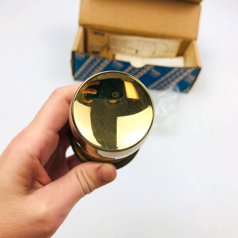 Yale Communicating Passage Door Knob 5328 Brandywine US03 Bright Brass No Strike 3