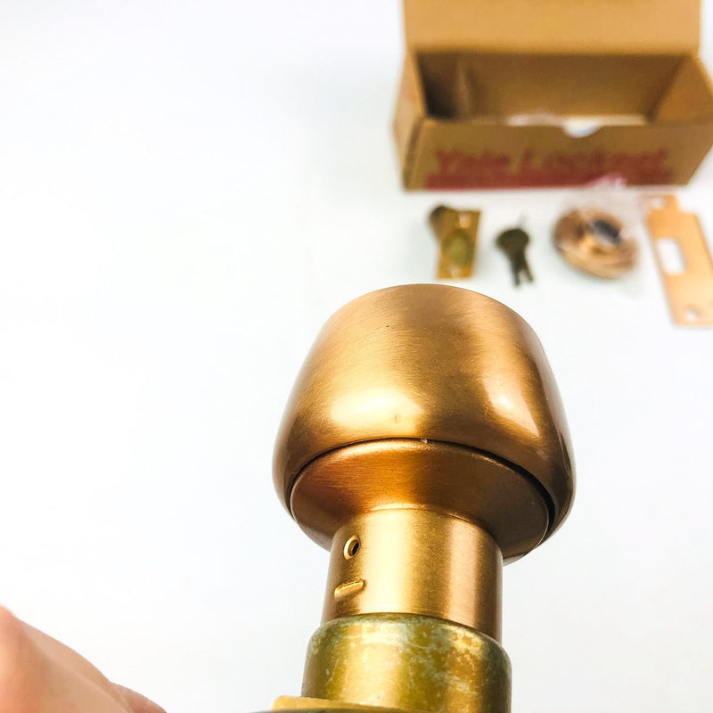 Yale Storeroom Closet Door Knob Lockset BR5305 380AN US10 Satin Bronze New NOS 8