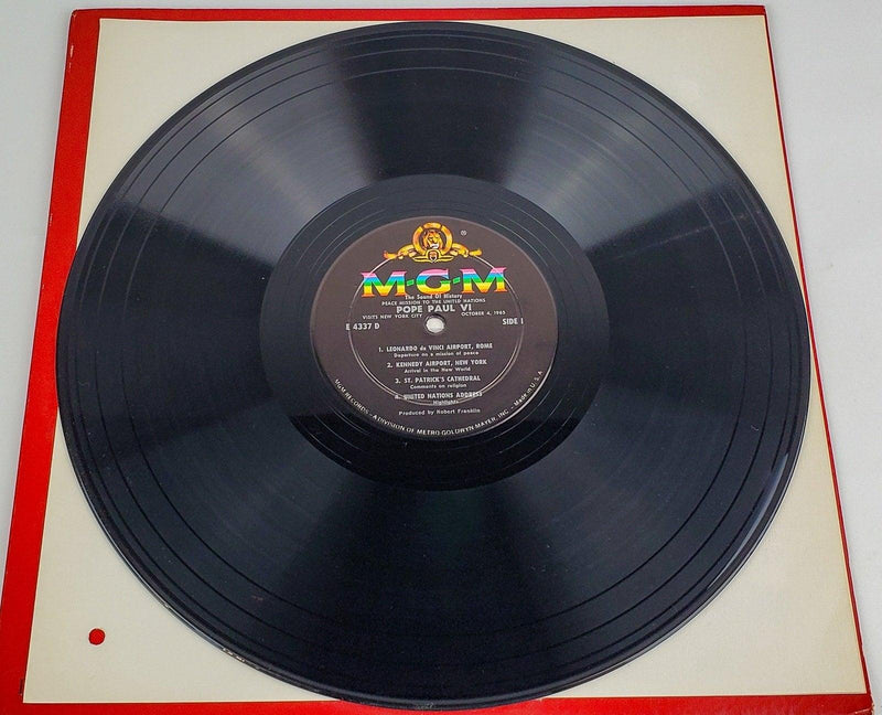 Pope Paul VI Visits New York City Oct 1965 Record LP E-4337-D MGM Records 1966 3